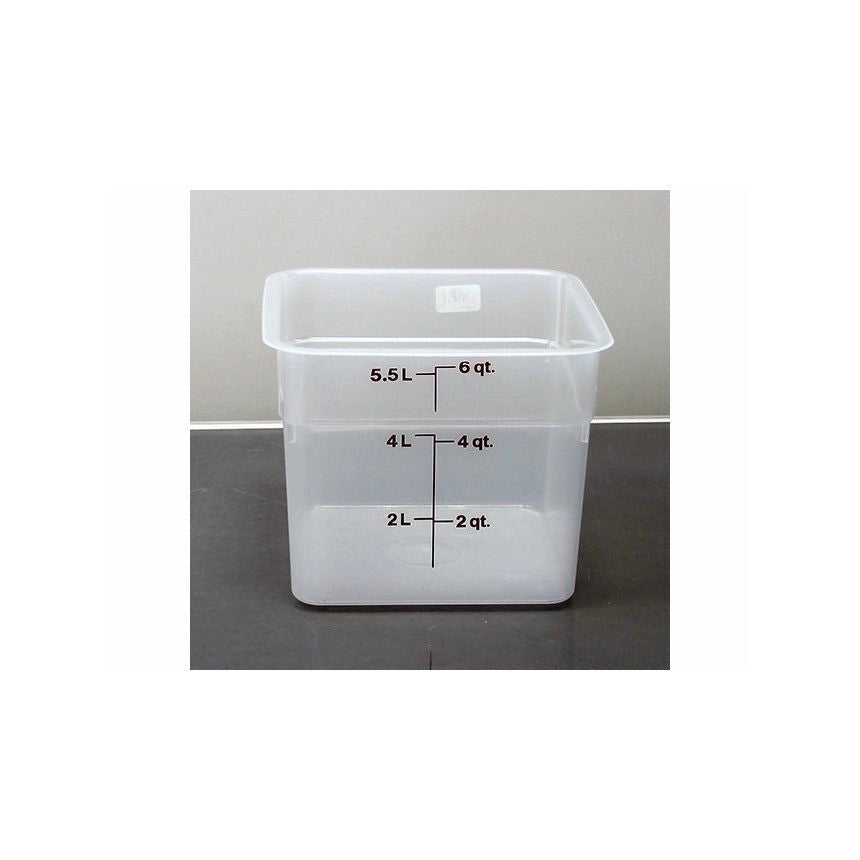 Cambro 6SFSPP190 Camsquares Contenitore per Alimenti Quadrato 5.7 L Polipropilene colore Traslucido