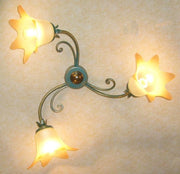 PLAFONIERA APPLIQUE DA MURO NUVOLA LAMPADE LAMPIONI LANTERNE APPLIQUE VERDE ORO