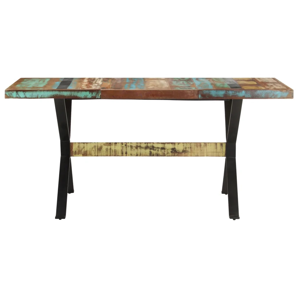 Tavolo da Pranzo 160x80x76 cm in Legno Massello di Recupero cod mxl 11745