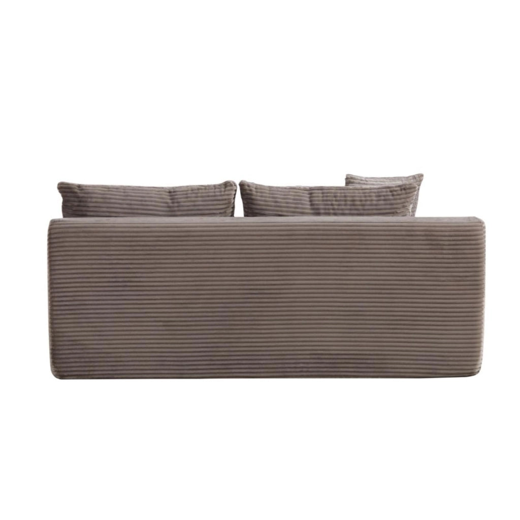 Divano compatto, divano modulare, tessuto chenille, schiuma ad alta elasticità 30D, base antiscivolo, 2 posti, grigio