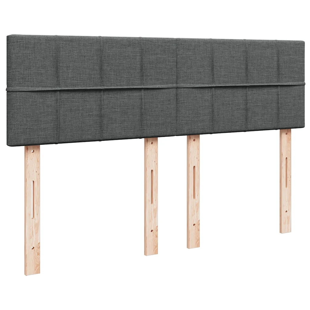 vidaXL Pouf Letto con Materasso e LED Grigio Scuro 140x200 cm