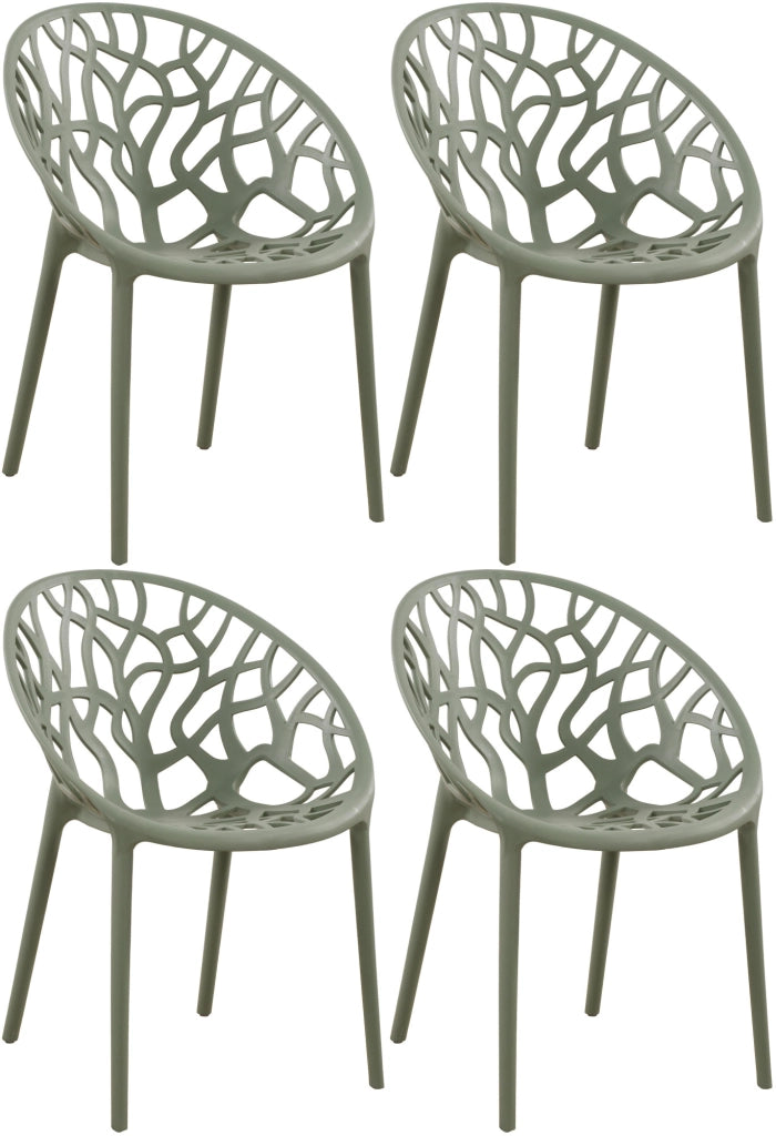 Set 4 sedie da giardino HOPE oliva