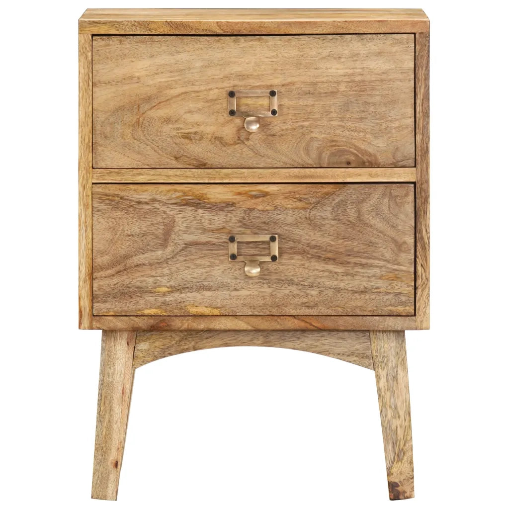 Comodino-Tavolino da notte 40x35x55 cm in Legno Massello di Mango 538701