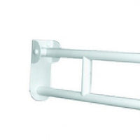 Maniglione barra ribaltabile cm 83 con piastra lunga bianca