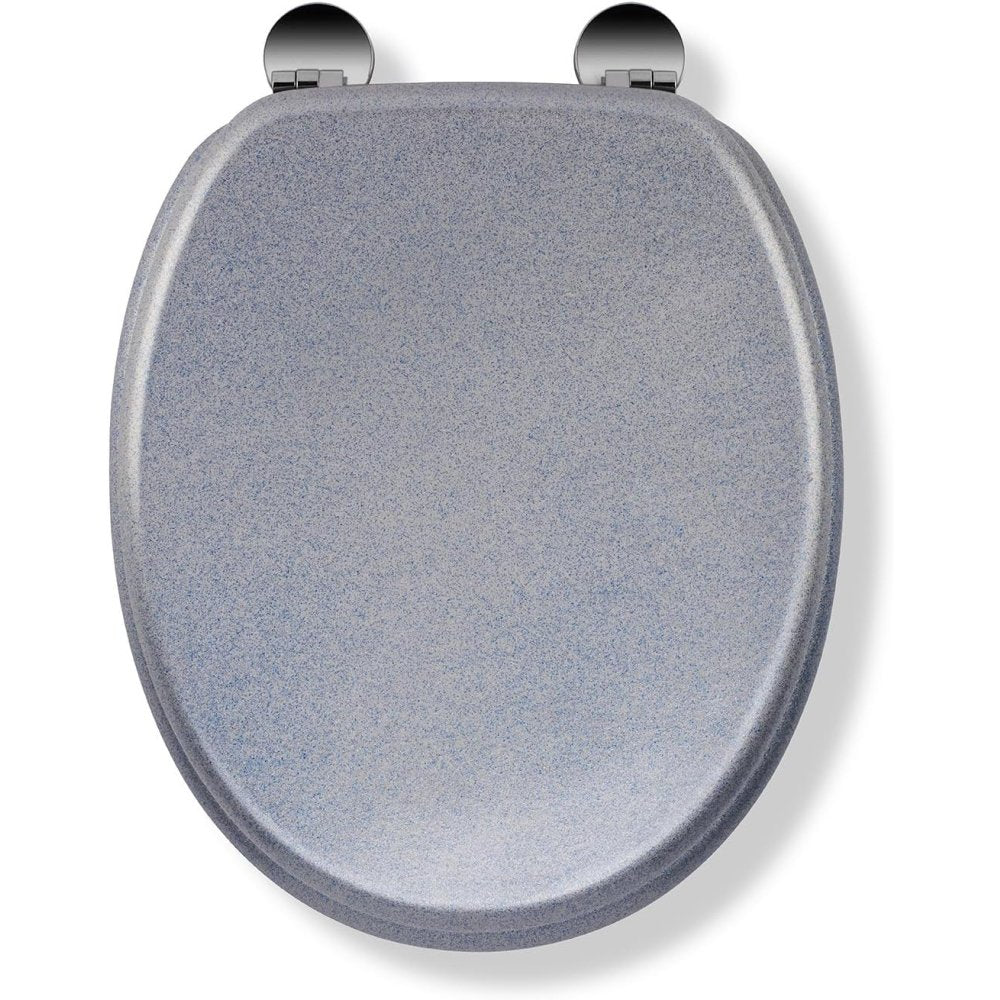 Croydex quarzo always fits never slips sedile wc, legno, blu,