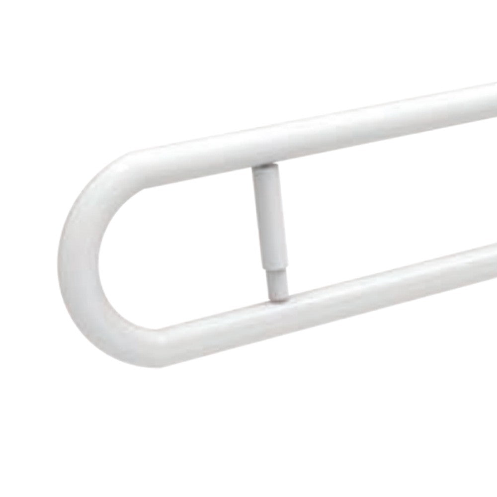 Maniglione barra ribaltabile cm 83 con porta rotolo bianca