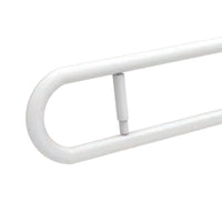 Maniglione barra ribaltabile cm 83 con porta rotolo bianca