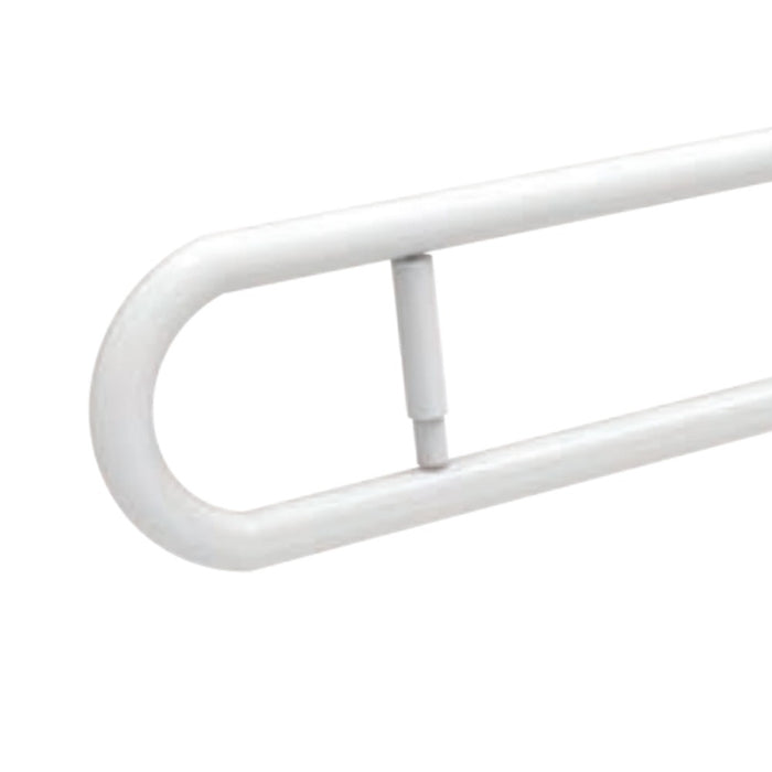 Maniglione barra ribaltabile cm 83 con porta rotolo bianca