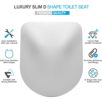 Lussuoso e sottile sedile per wc a forma di d, antibatterico, co