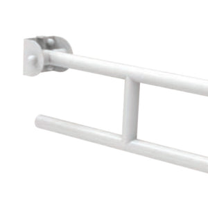 Maniglione barra ribaltabile cm 83 con porta rotolo bianca