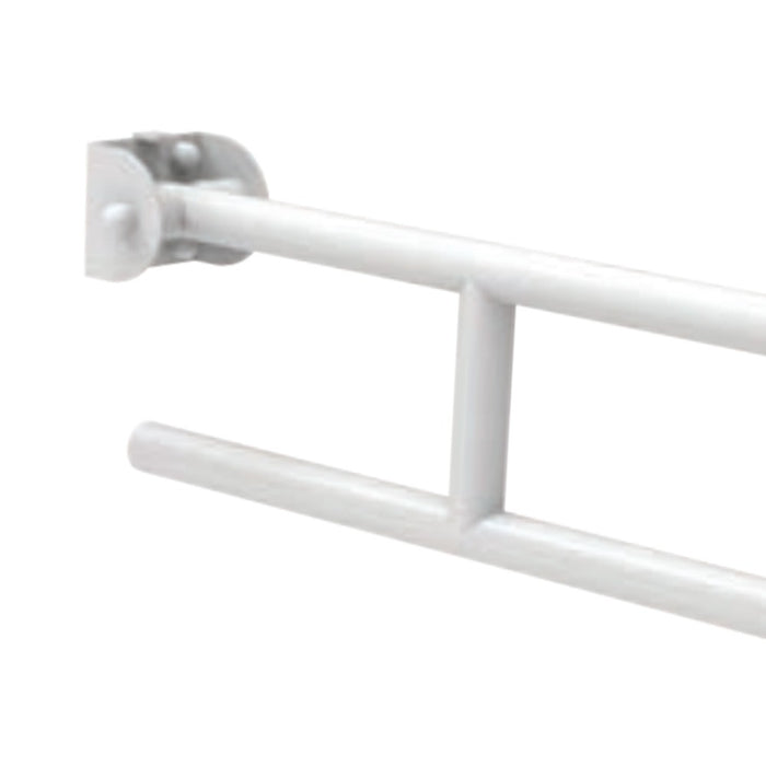 Maniglione barra ribaltabile cm 83 con porta rotolo bianca