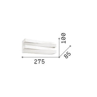 Applique Moderna Virtus Metallo Bianco Led 13W 3000K Luce Calda