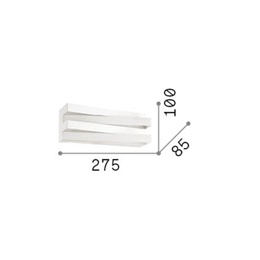 Applique Moderna Virtus Metallo Bianco Led 13W 3000K Luce Calda