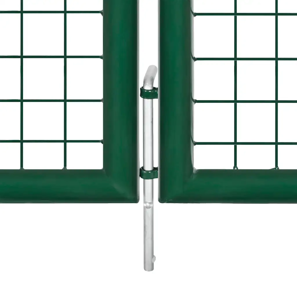 Cancello da Giardino in Rete Verde 400x125 cm in Acciaio Zincato 154537