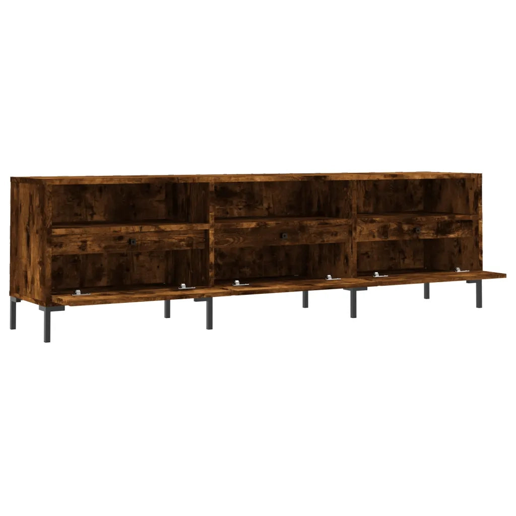 vidaXL Mobile Porta TV Rovere Fumo 150x30x44,5 cm in Legno Multistrato