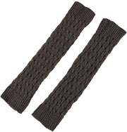 Due paia di calze calde e versatili, calzettoni per gambe, calze elastiche e intrecciate, calze riscaldanti per gambe, calze per piedi, adatti per abbigliamento interno ed esterno, 40*8cm, colore grigio scuro.