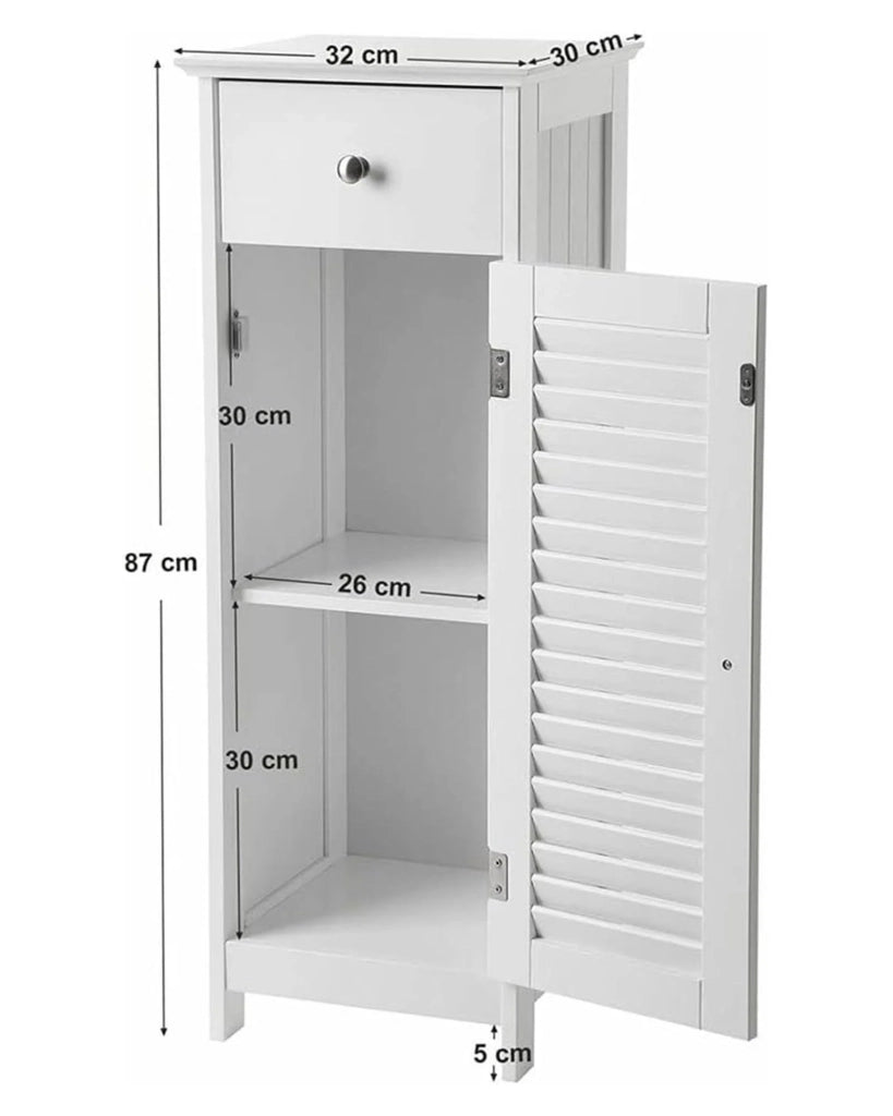 Mobile bagno indipendente mobile contenitore angolare con 1 cassetto bianco 12_0006496