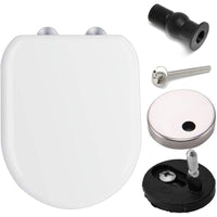 Sedile per wc, a forma di d, bordi arrotondati, materiale ergono