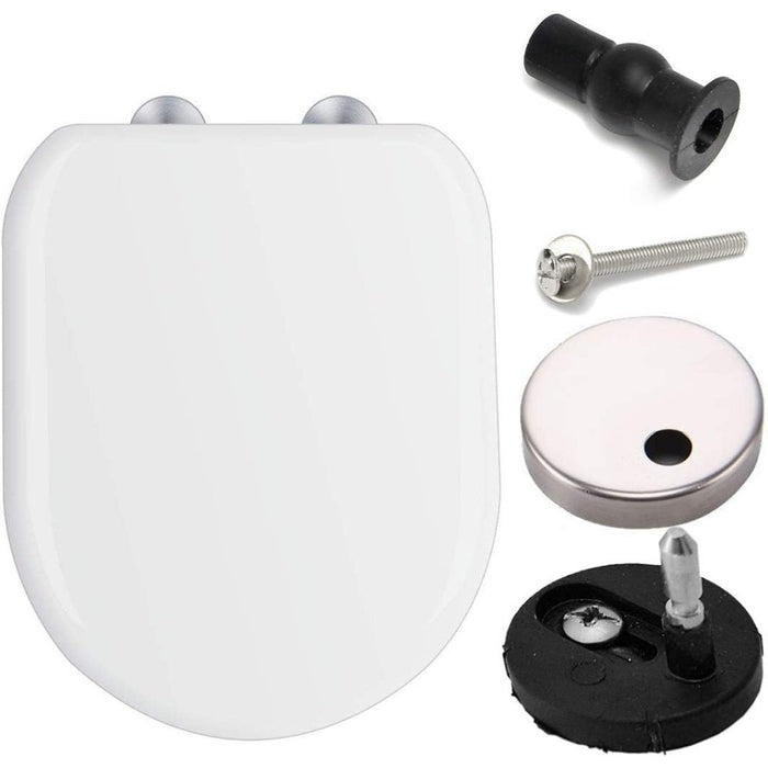 Sedile per wc, a forma di d, bordi arrotondati, materiale ergono