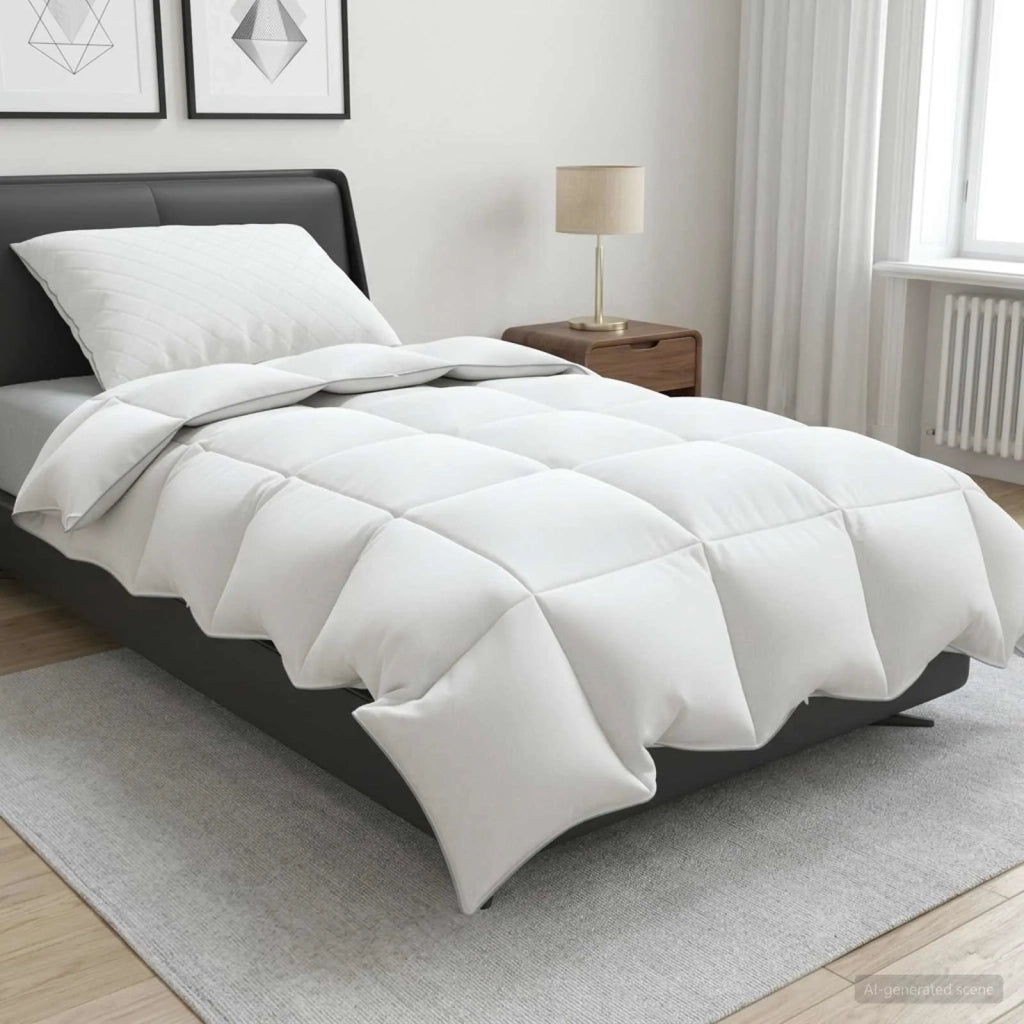 Piumone FULDA 135 x 220 cm 4 stagioni 210 GSM 90% piuma d'oca 42042767