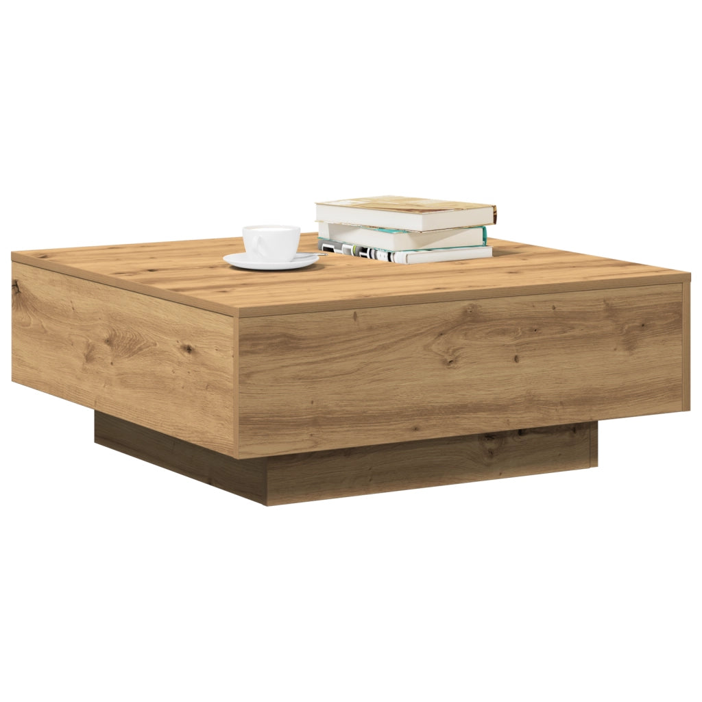 Tavolino da caffÃ¨ Rovere Artigianale 80x80x31 cm Legno massello