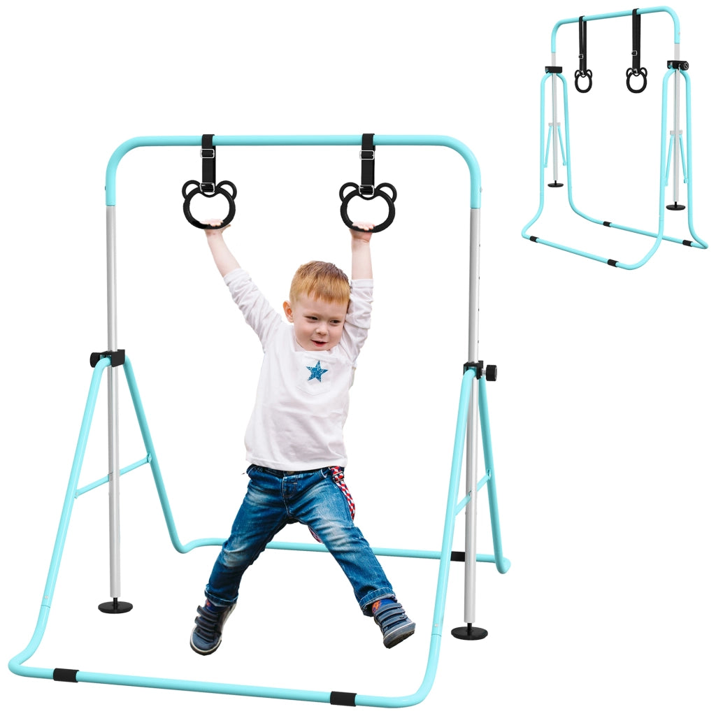 Barra orizzontale regolabile per bambini con anelli ¨C zephmum ¨C ciano