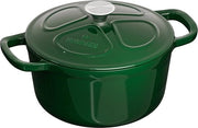 Piatto da brasatura in acciaio inox 2,5 l - Ø 20 cm brasatura smaltata termoresistente - tutti i piatti e le superfici di cottura - verde