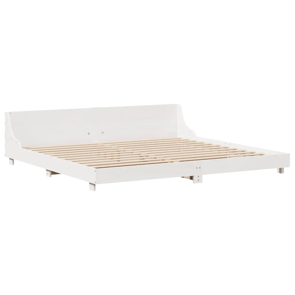 Letto senza Materasso Bianco 180x200 cm Legno Massello di Pino 850720
