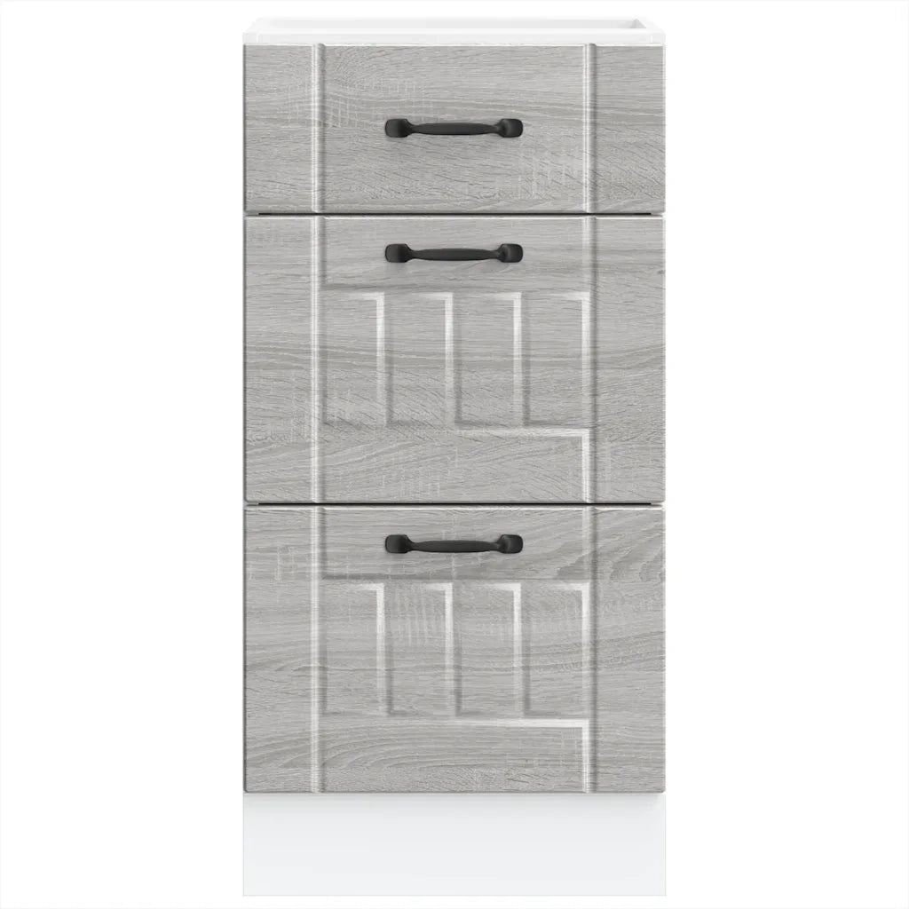 Base da Cucina Lucca Grigio Sonoma in Legno Multistrato 854236