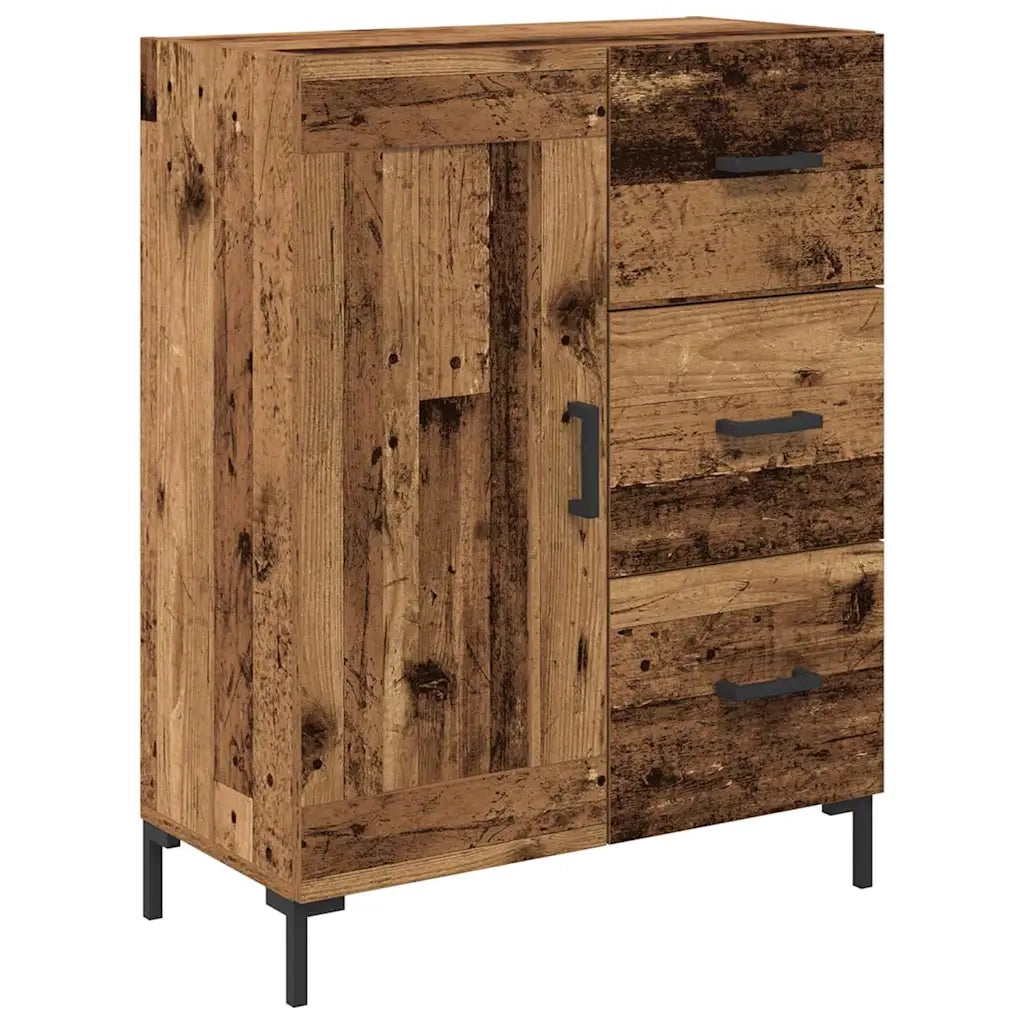 Credenza con cassetto 2 pz | Madia | Buffet da pranzo | Armadio da pranzo Legno vecchio Legno multistrato