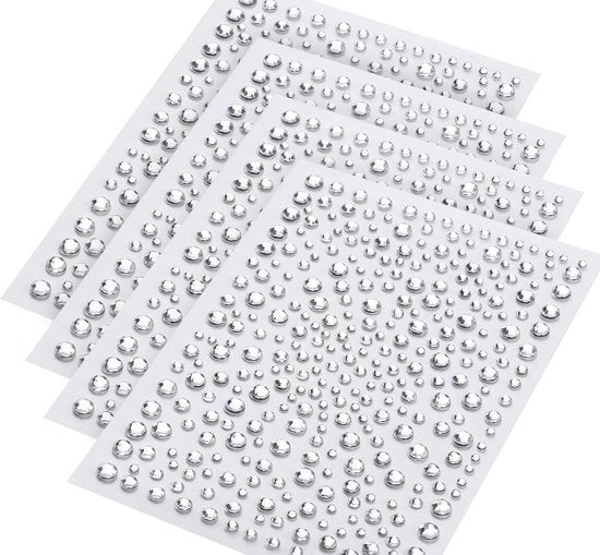 Glittersteine autoadesivi per unghie e cellulare - Chiari - 1300 pezzi