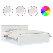 Letto matrimoniale | Letto per adulti | Struttura del letto Bianco 200 x 200 cm Legno multistrato