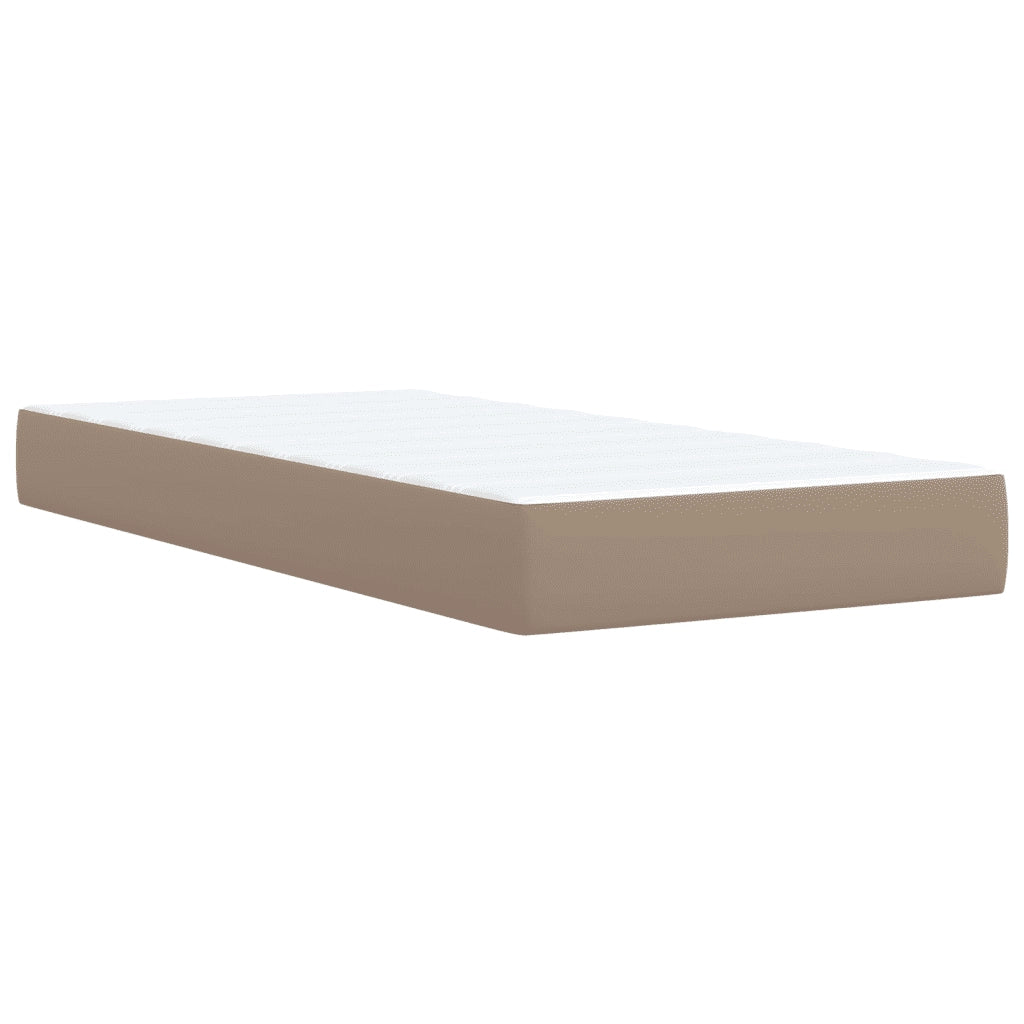 Giroletto a Molle con Materasso Cappuccino 90x200 cm Similpelle