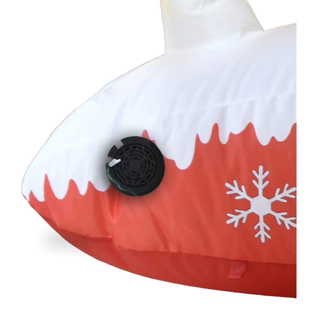 Decorazione Natalizia Babbo Natale e Renne Gonfiabili LED-Luci decorative natalizie 145cm