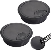 Portaletti cavi in PVC 80mm - 2 pezzi - Portaletti cavi in PVC neri - Copertura in plastica - Gestione cavi - Progetto sostenibile - Portaletti cavi