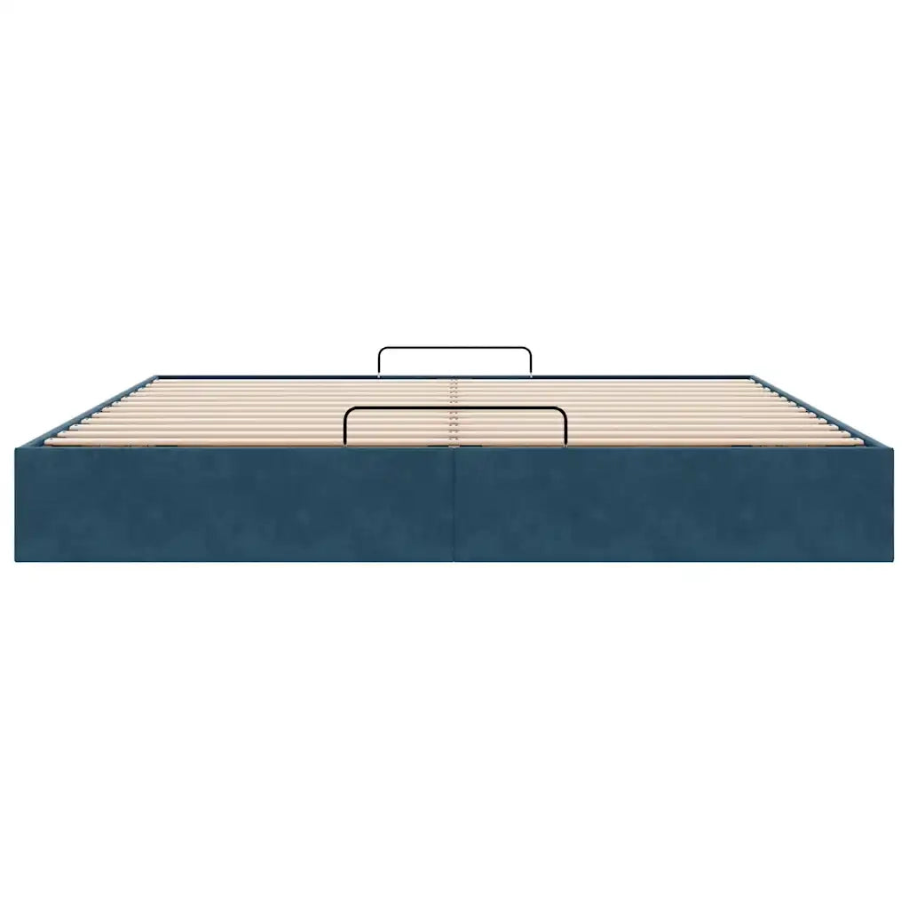 Struttura Letto Pouf senza Materasso-Giroletto con contenitore 180x200 cm in Velluto 592931