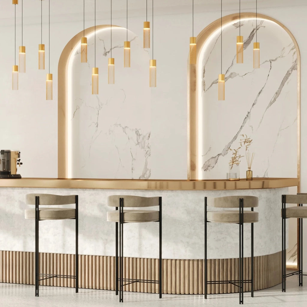 Maytoni Lampadario Moderno Imaginary 1 luce LED integrato oro metallo