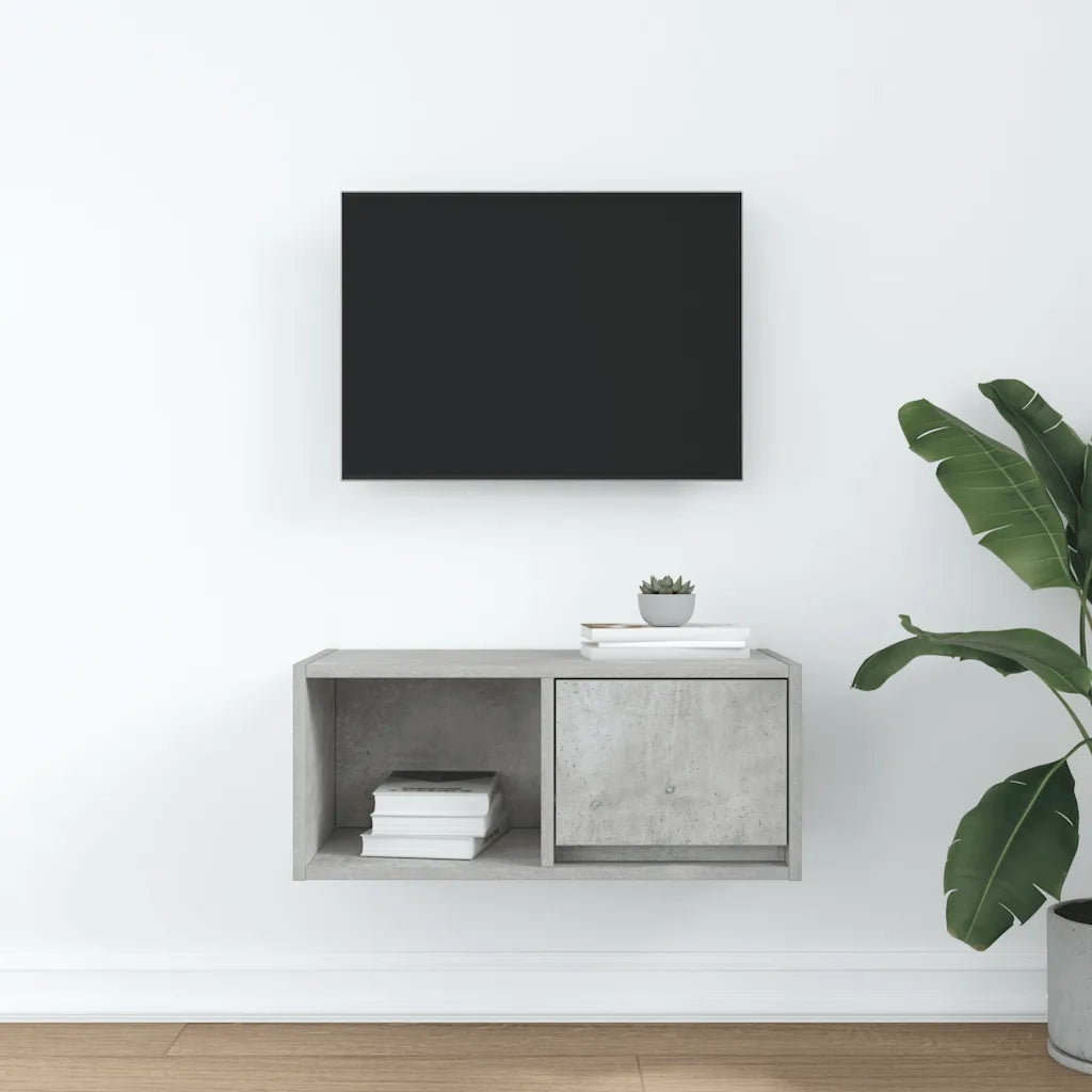 Mobile per TV Grigio Cemento 60x31x25,5 cm Legno Multistrato