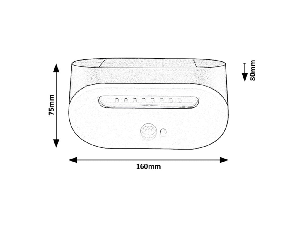 Applique solare LED 3,2W con sensore movimento IP44 Rabalux