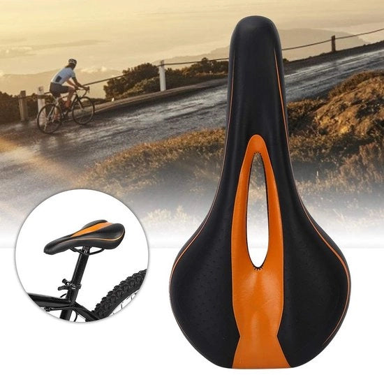 Sella Bicicletta Comfortevole - Progettazione Ergonomica - Impermeabile PU - Assorbimento Shock - Peso Leggero - Struttura di Fondo in Acciaio Robusto - Sella Bicicletta