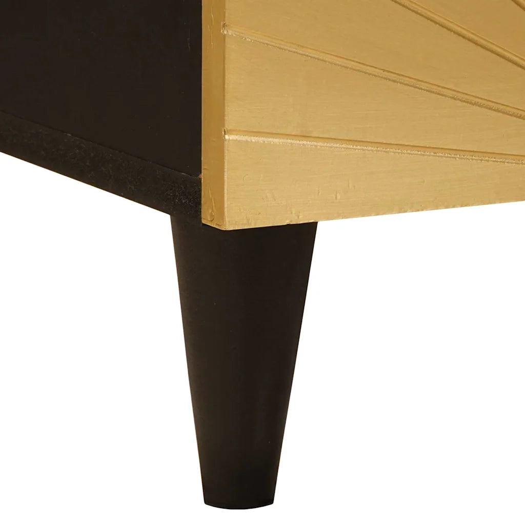 Armadio da Notte Nero e Oro 40 x 33 x 46 cm 4017826