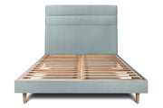 Letto 180x200 cm con testiera in linea - Tessuto velluto