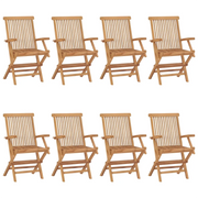 Sedie da Giardino 8 pz in Legno Massello di Teak cod mxl 9257