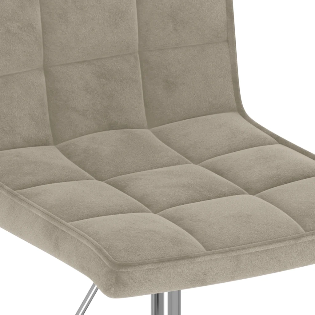 Sedie da Pranzo Girevoli 6 pz Grigio Chiaro in Velluto 3089300