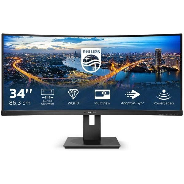 Philips b line 345b1c/00 monitor pc 86,4 cm (34") 3440 x 1440 pixel quad hd lcd nero
