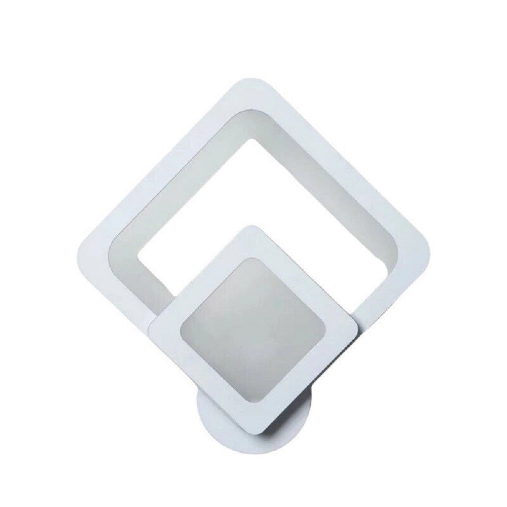 Trade Shop - Applique Led A Rombo 12 W Parete Lumetto Abat Jour Luce 6500k 3000k 4000k E82-b -
