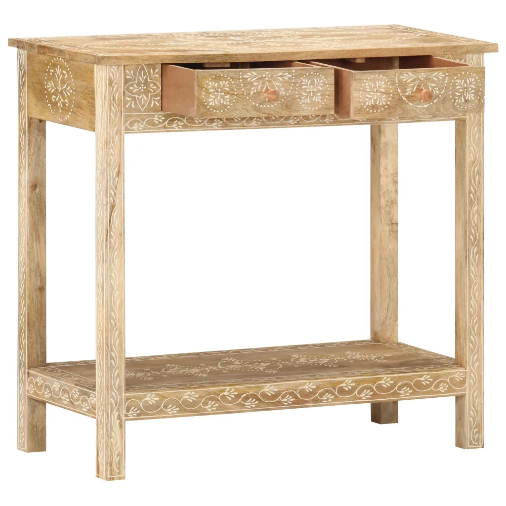 Tavolo Consolle | Tavolo d'Ingresso 80x35x74 cm in Legno Massello di Mango