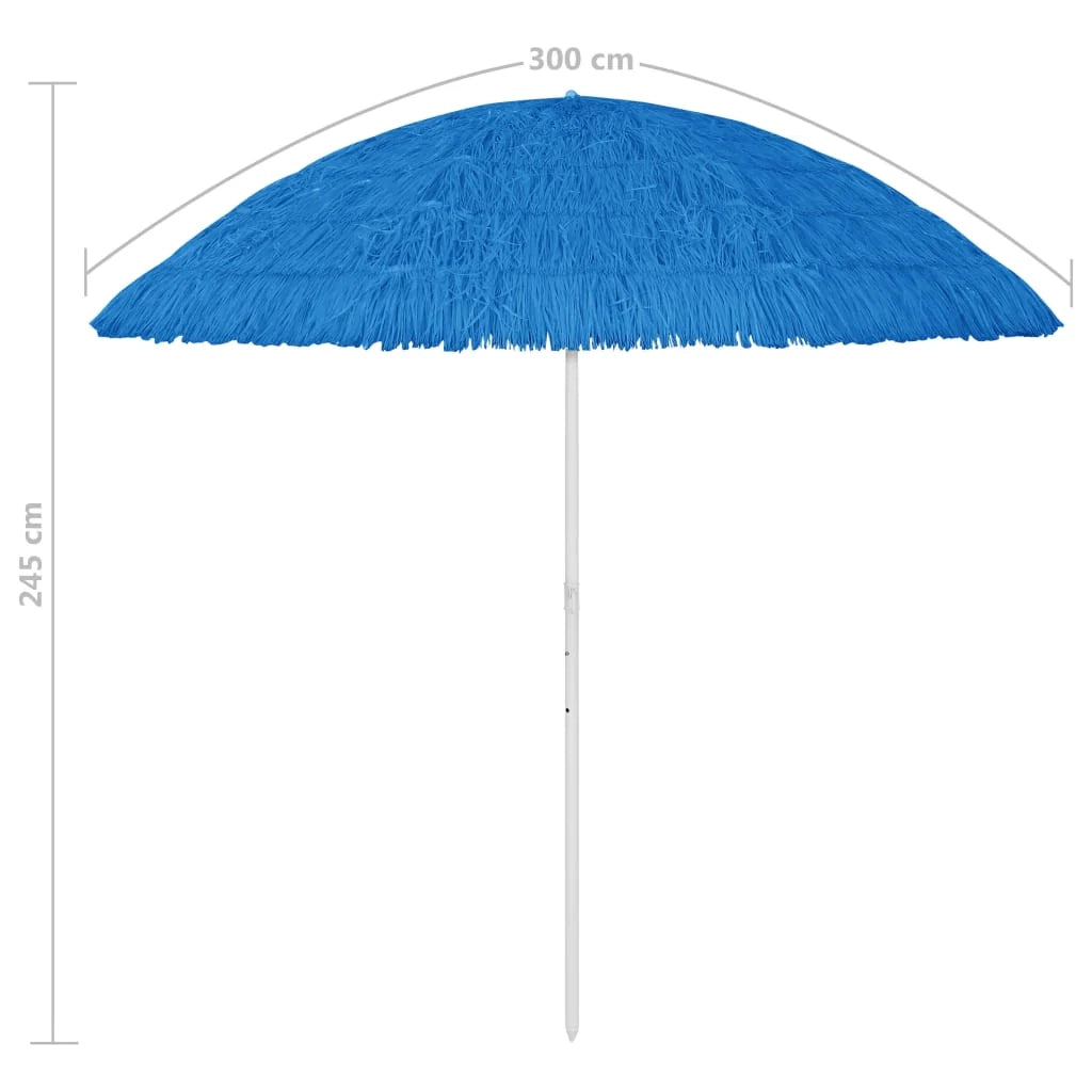 Ombrellone da spiaggia hawaiano 300 cm blu 02_0008390