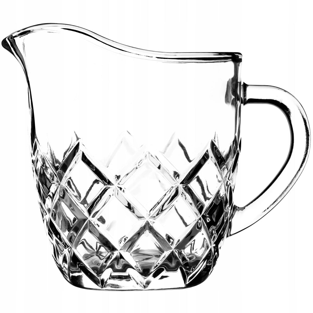 Brocca in vetro KADAX per latte, 200 ml, per bevande acquatiche.