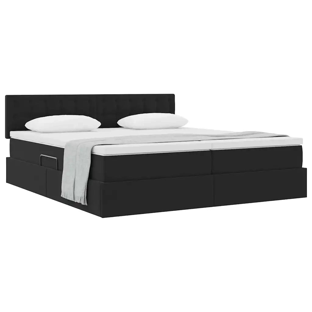 Letto con Contenitore con materasso Nero 90 x 200 cm